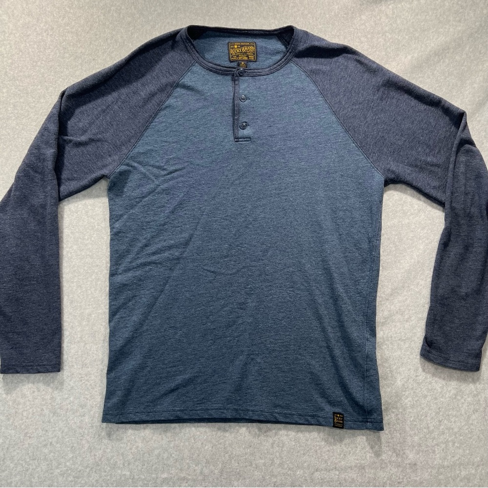 Lucky brand Henley Mens M blue